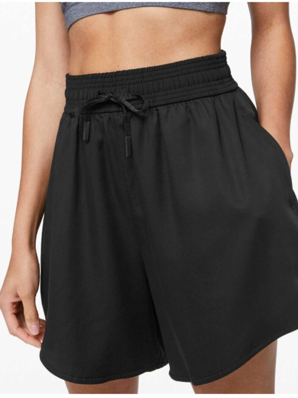 Lululemon Feeling Femme Short 5" - Black Long Shorts Activewear Soft Tencel 4